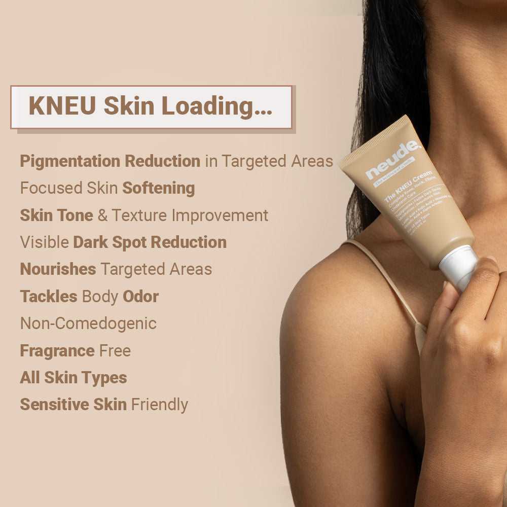 Knee, Neck, Elbow & Underarm Depigmentation Cream with Lactic, Kojic and Glycolic Acid