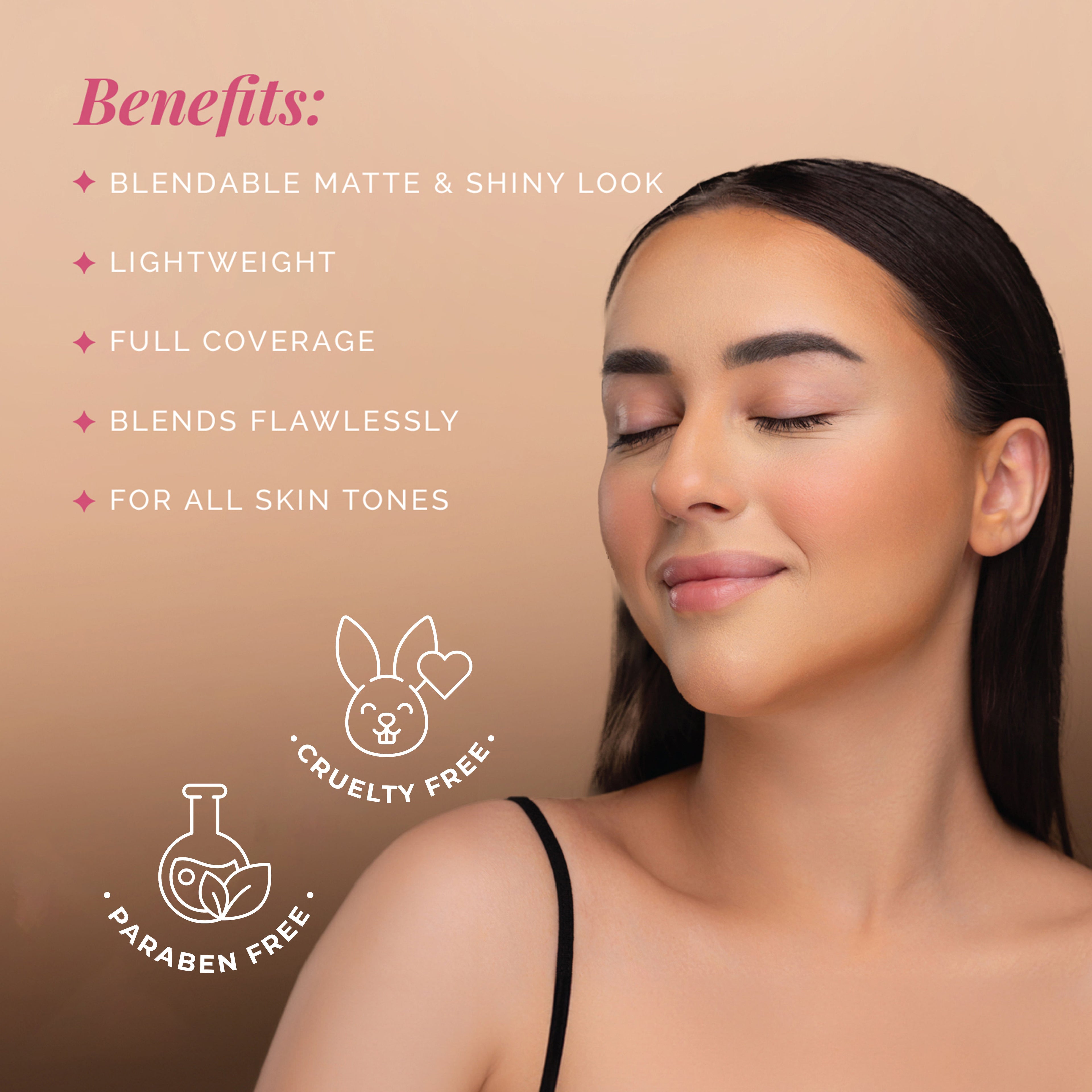 18 Shades Makeup Palette Foundation Concealer, Contour & Blush for Blendable Matte Makeup