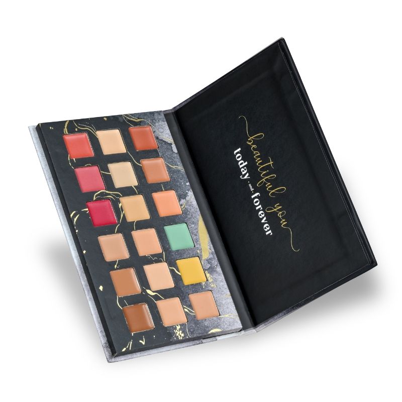 18 Shades Makeup Palette Foundation Concealer, Contour & Blush for Blendable Matte Makeup - 31g
