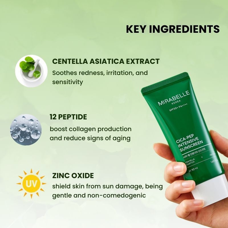 Cica + Peptide Intensive Sunscreen SPF 50+ PA++++