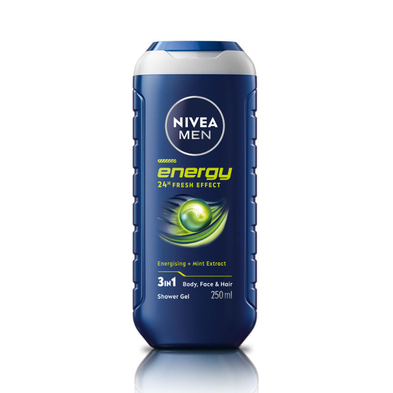 MEN Body Wash, Energy with Mint Extracts, Shower Gel for Body, Face & Hair
