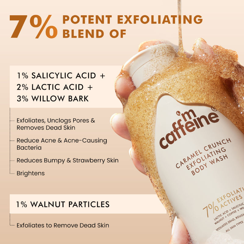 7% Exfoliating Body Wash- 1% Salicylic 2% Lactic Acid | Shower Gel to Reduce Body Acne