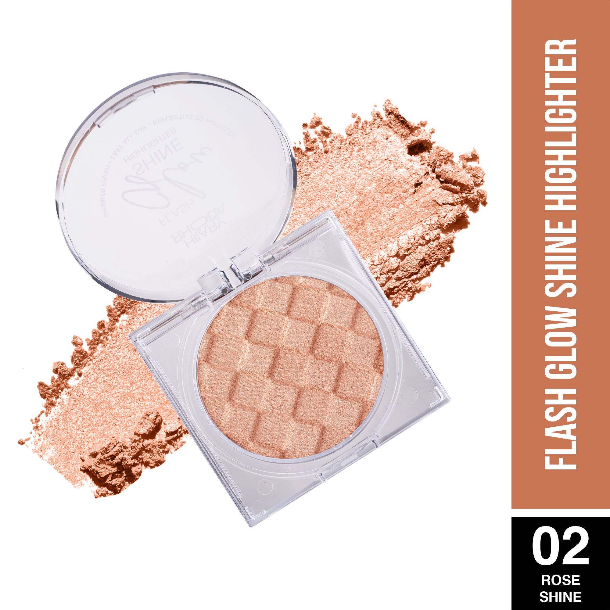 Flash Glow Shine Reflective Highlighter - Rose Shine 02