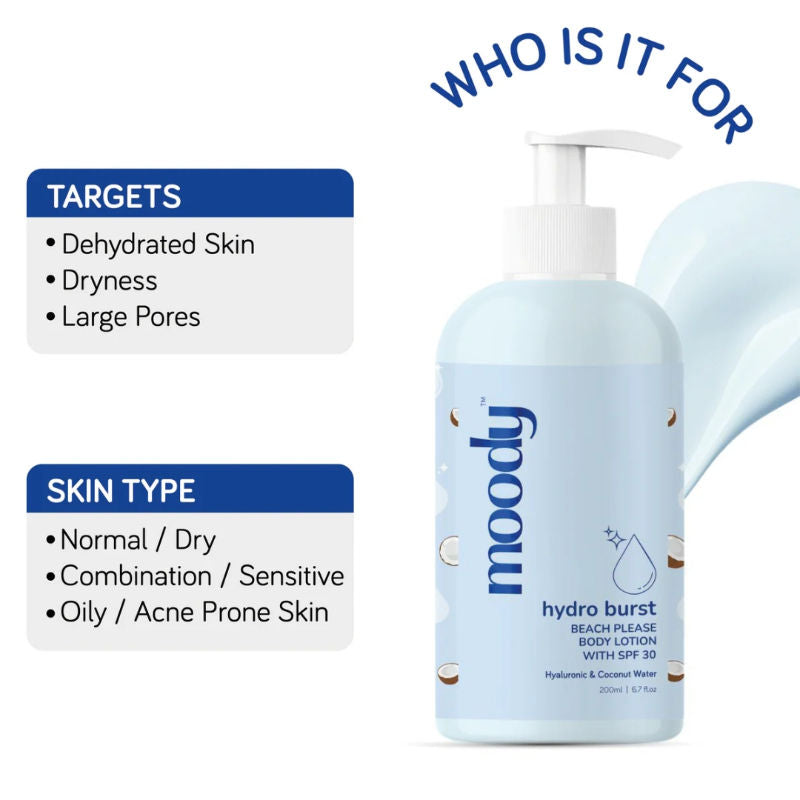 7D Hydroburst Beach Please Body Lotion With SPF 30 Hyaluronic & Coconut Water