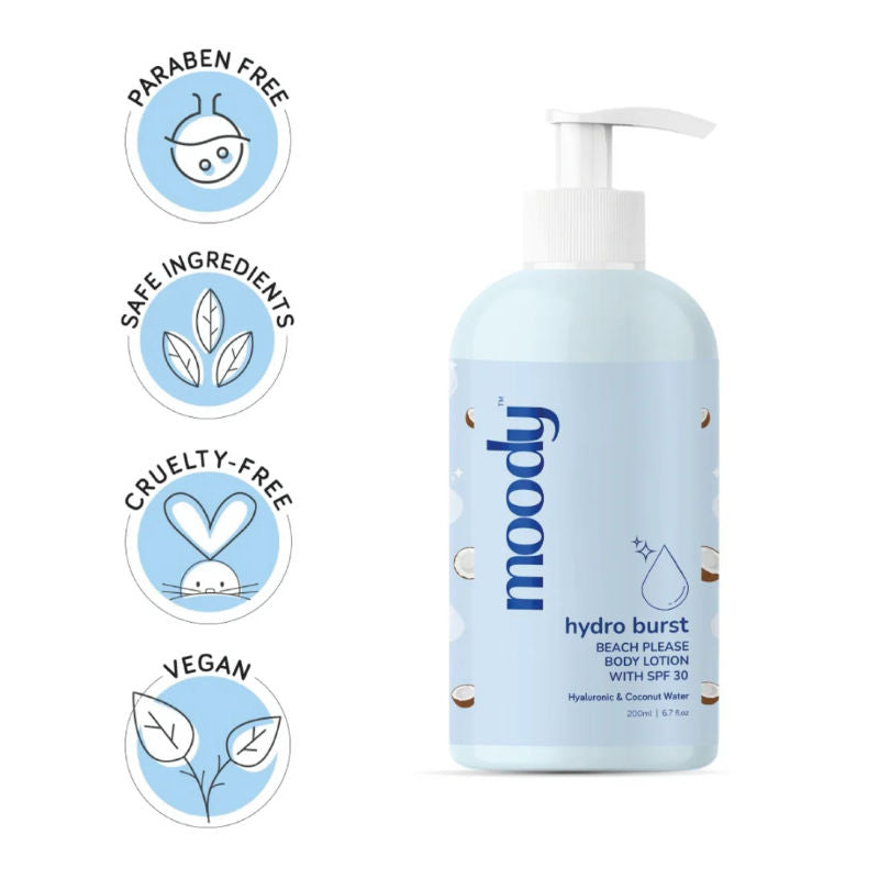 7D Hydroburst Beach Please Body Lotion With SPF 30 Hyaluronic & Coconut Water