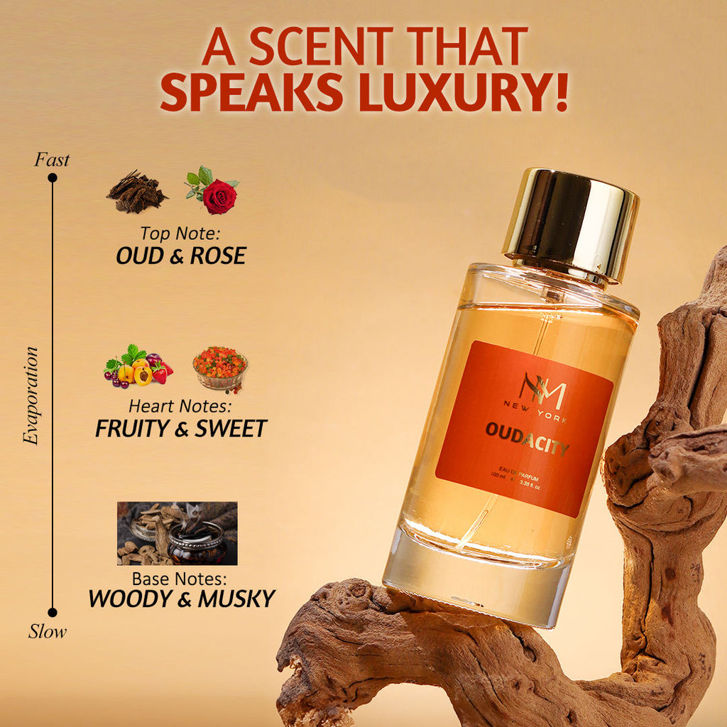 NM New York Oudacity Luxury Perfume with Unisex fragrance & Long-lasting Stay