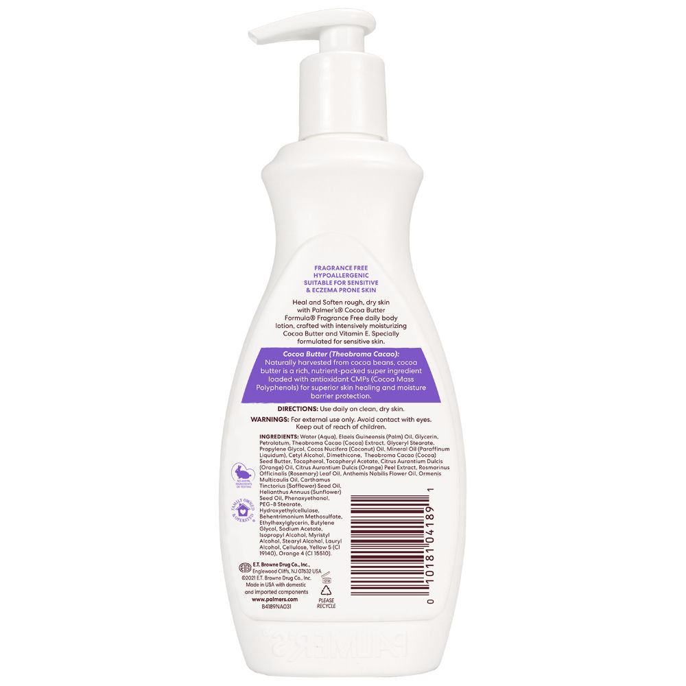 Cocoa Butter Formula Heals Softens Fragrance Free Body Lotion