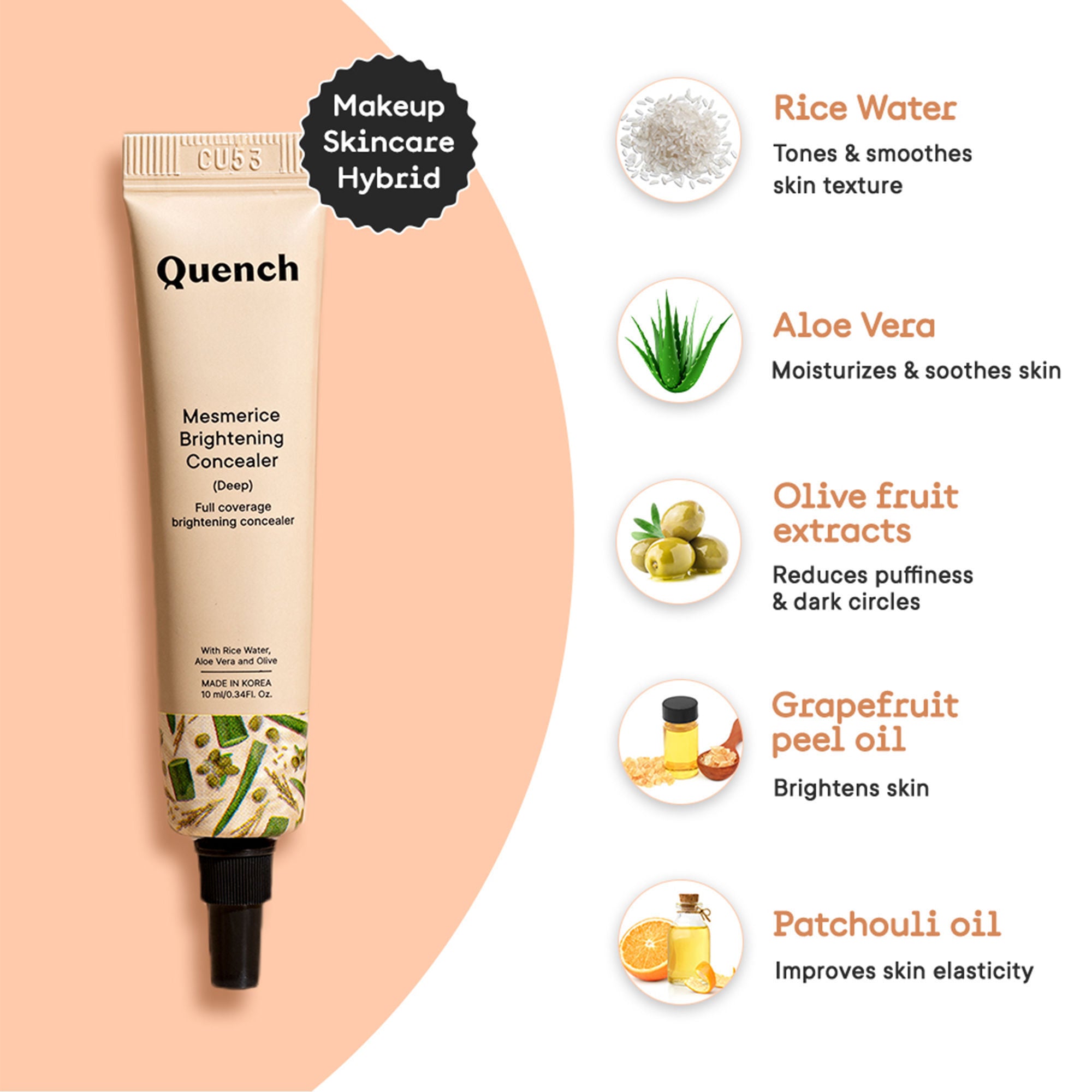 Brightening Cream Concealer With Rice Water