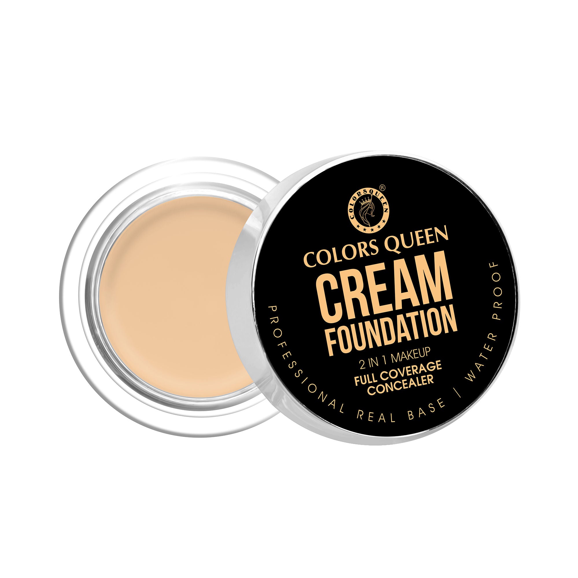 2 In 1 Cream Waterproof Foundation With Concealer