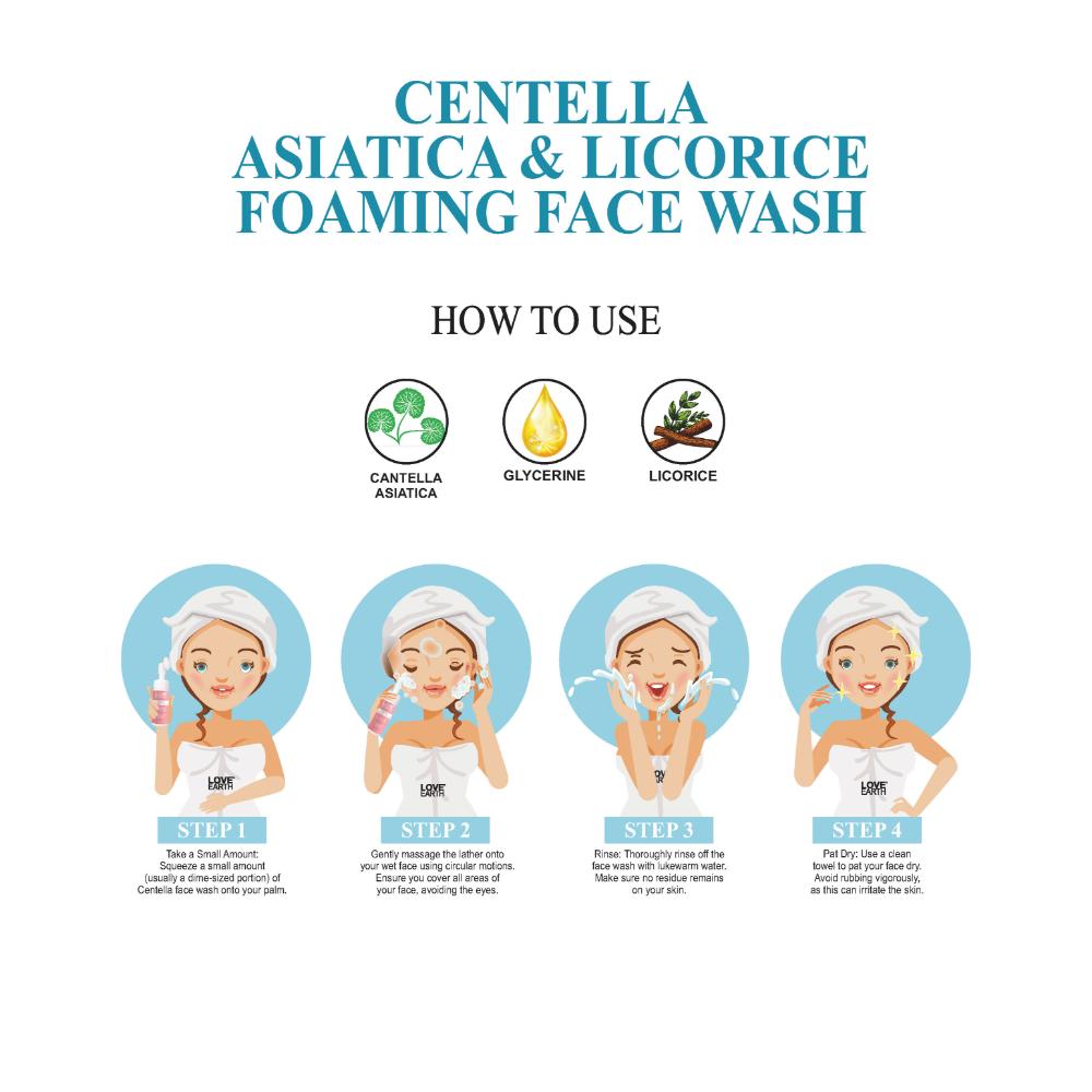 Centella Asiatica & Licorice Foaming Face Wash