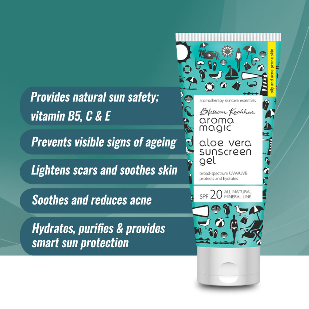 Aloe Vera Gel Sunscreen Gel SPF 20 UVA/UVB All Natural Mineral Line