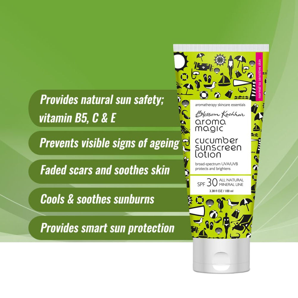 Cucumber Sunscreen Lotion SPF 30 UVA/UVB All Natural Mineral Line