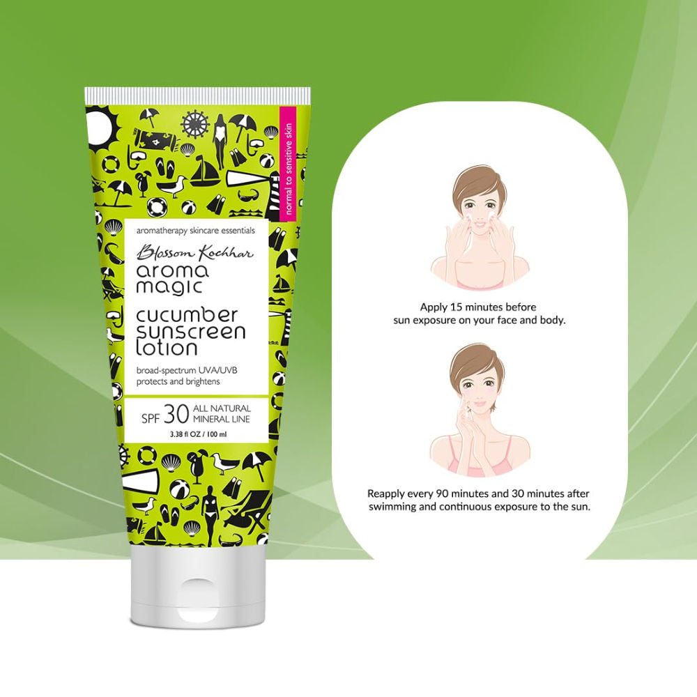 Cucumber Sunscreen Lotion SPF 30 UVA/UVB All Natural Mineral Line