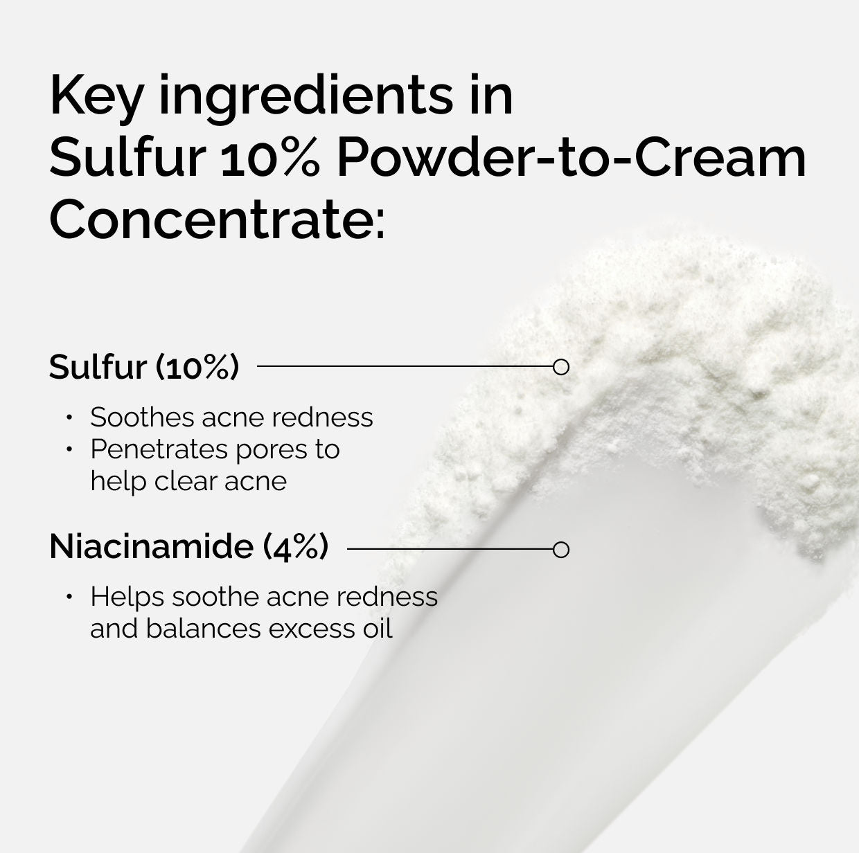 Sulfur 10% Powder-to-Cream Concentrate - Acne Spot Correction for Sensitive Skin