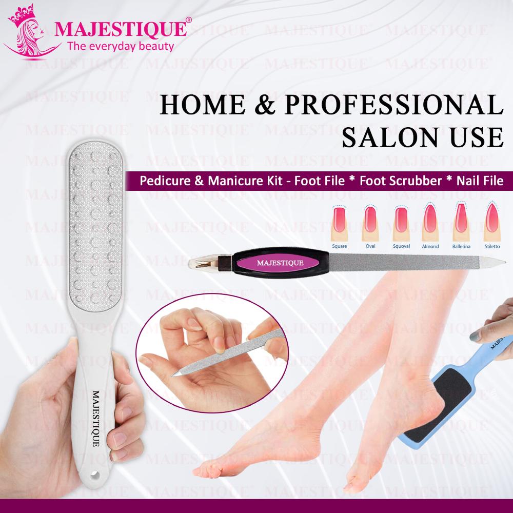 Double-Sided Foot Scrubber Set With Nail Filer