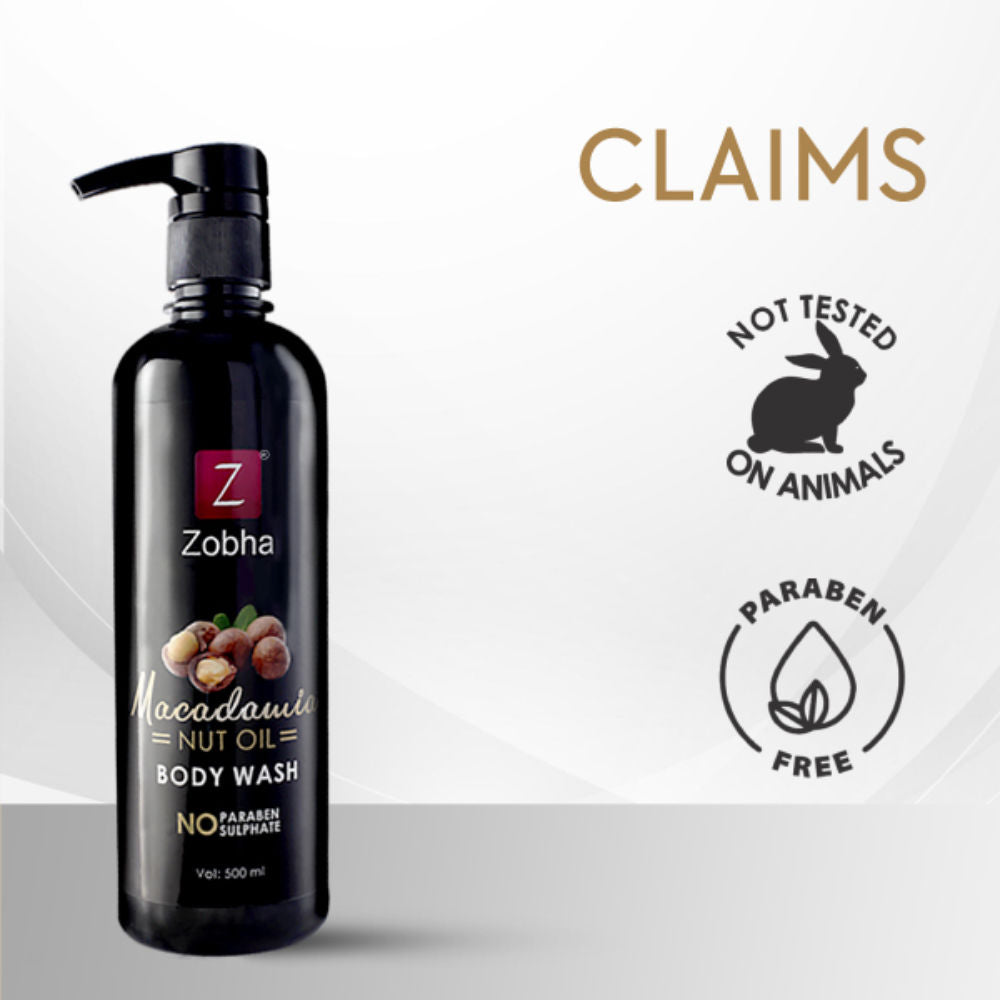 Body Wash with 100% Natural Macadamia Paraben and Sulphate Free