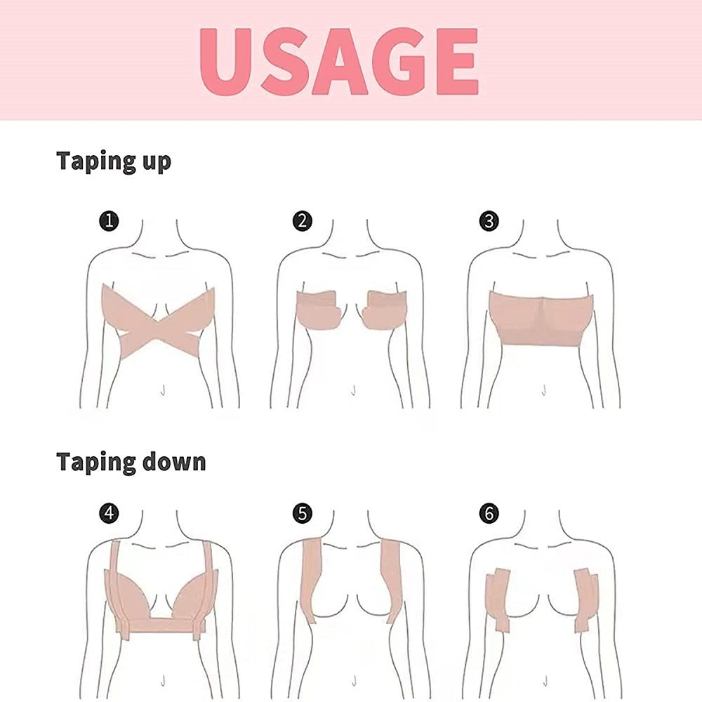 Breast Lifting & Shapping Roll Tape With 10 Nipple Covers