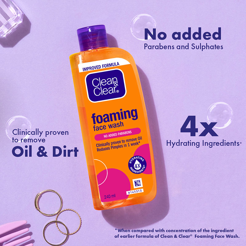 Foaming Face Wash - Hydrating Cleanser for Oily Skin & Reduces Acne In 7 Days