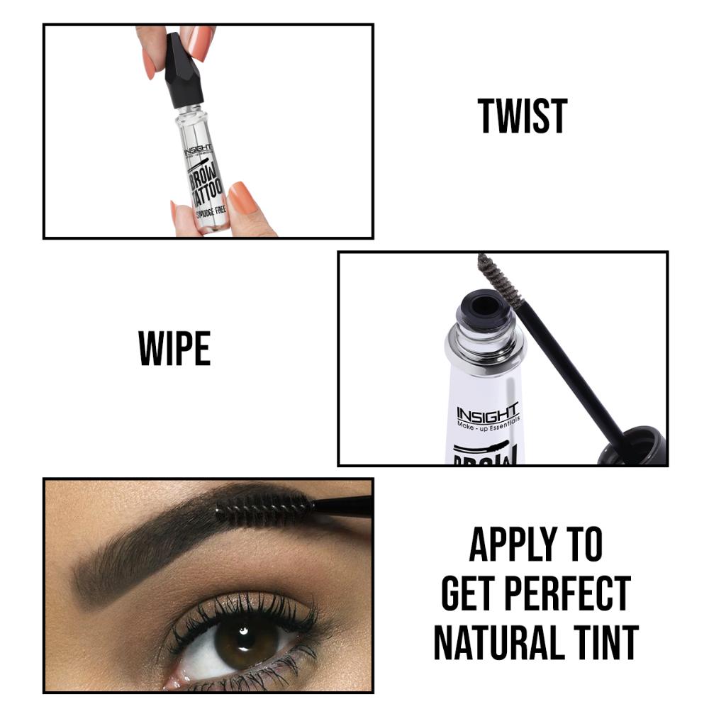 Brow Tattoo, Smudge Proof, Long Lasting Upto 12hr, Castor Oil Infused