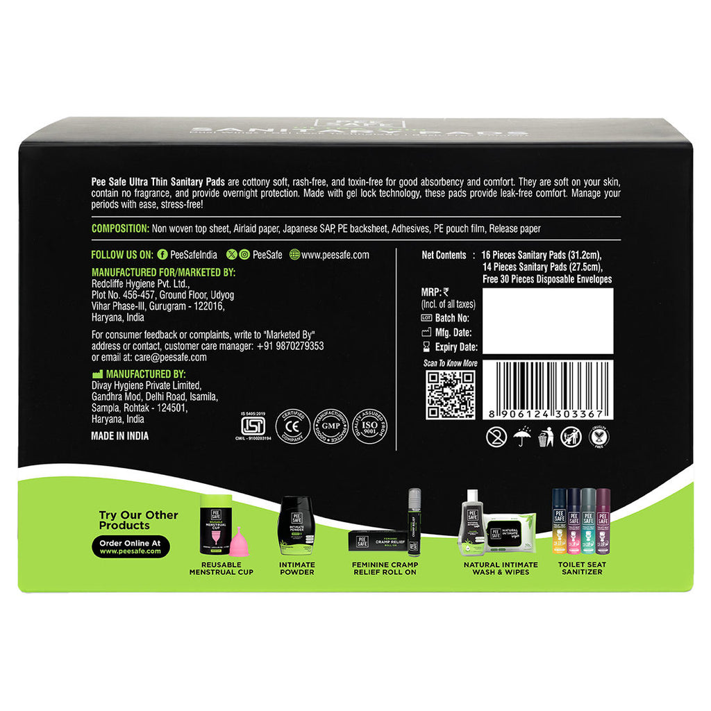 Comfort Ultra Thin Rash Free Sanitary Pad- 14 XL + 16 XXL