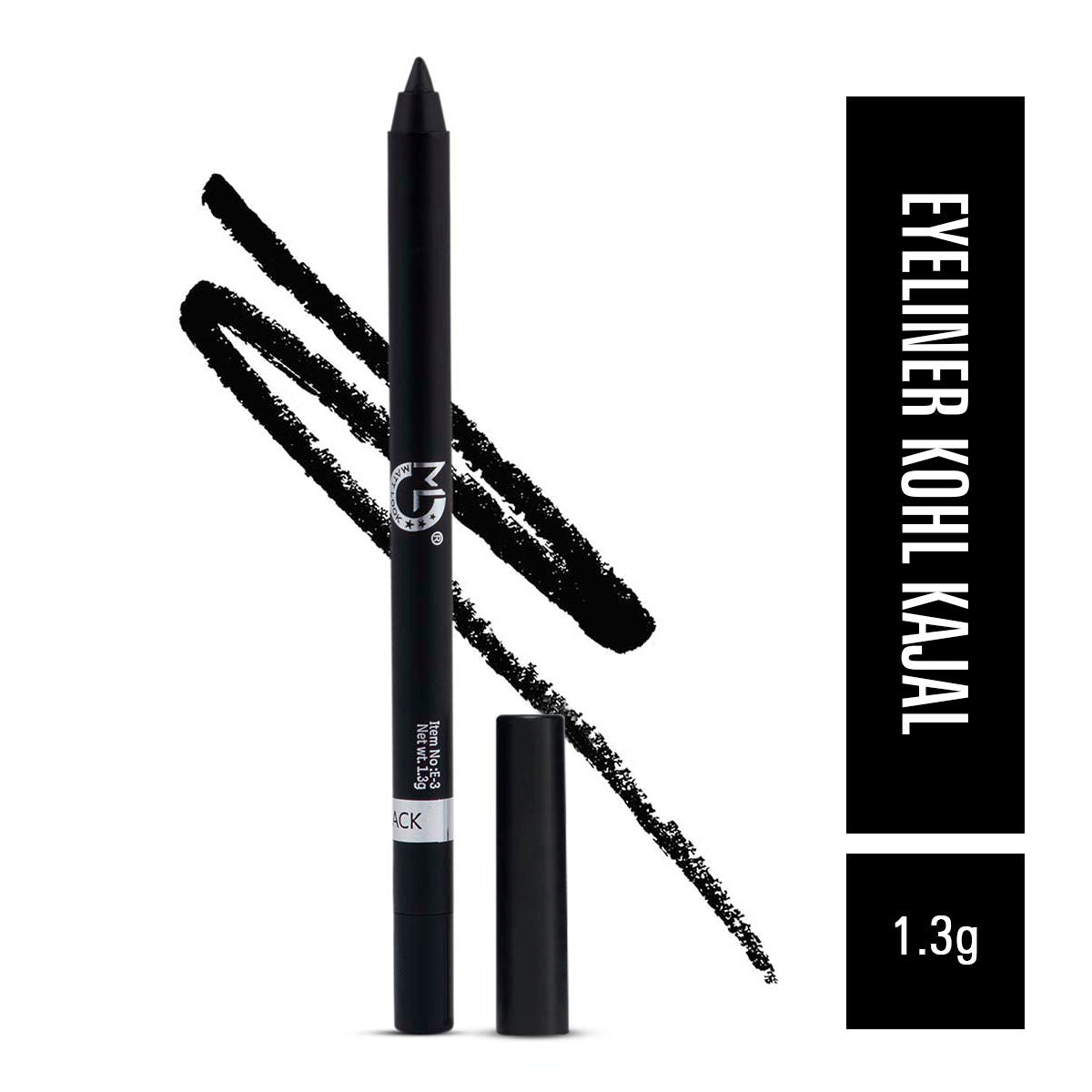 Single Stroke Super Glide 24 Hours Water Proof Smudge Proof Eyeliner Kohl Kajal - Jet Black