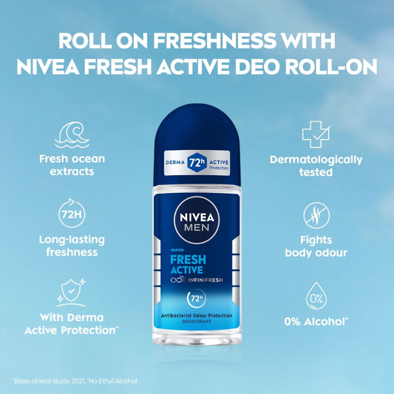 MEN Fresh Active 72h Deodorant Roll On For Men