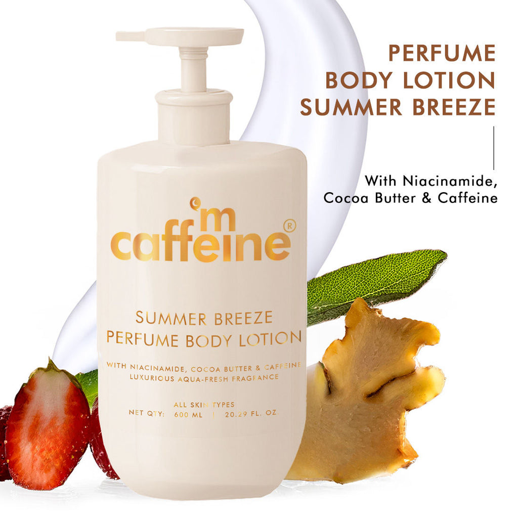 Summer Breeze Perfume Body Lotion With Niacinamide & Cocoa Butter Fresh Aquatic Fragrance - 600ml