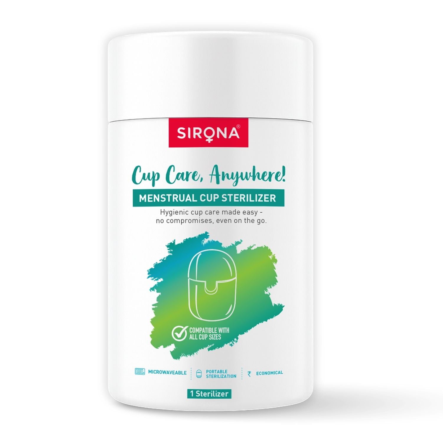 Reusable & Portable Menstrual Cup Sterilizer, Microwave-Safe, Quick & Safe Cup Sterilization