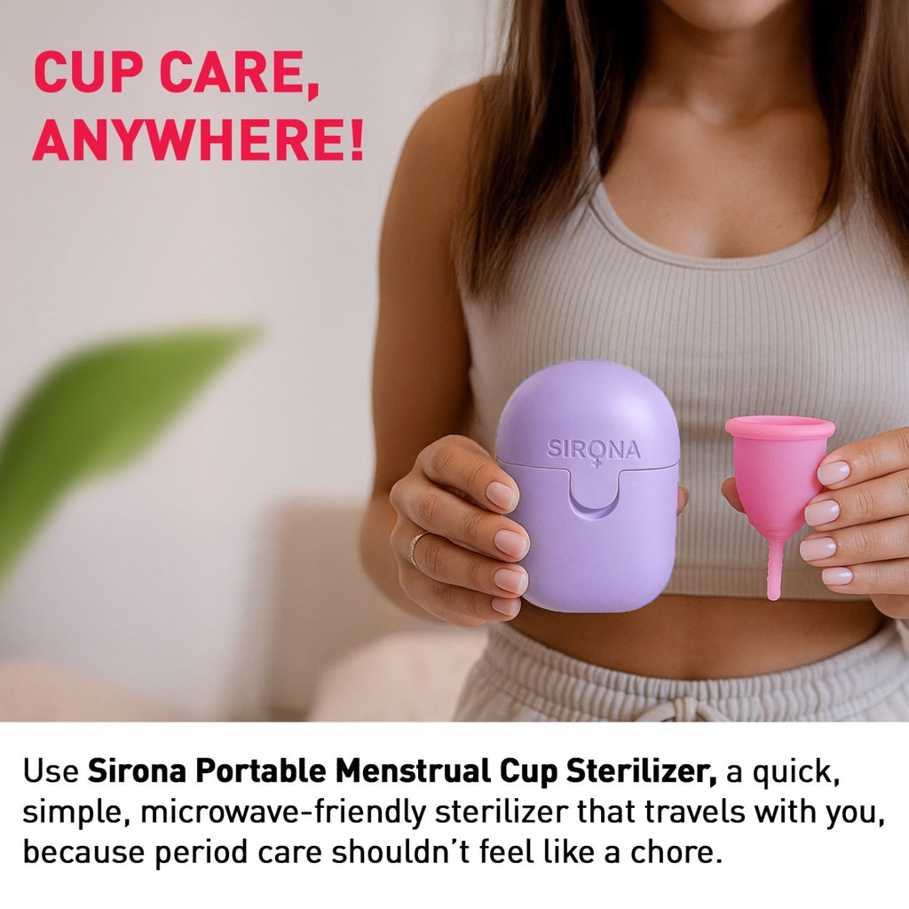 Reusable & Portable Menstrual Cup Sterilizer, Microwave-Safe, Quick & Safe Cup Sterilization