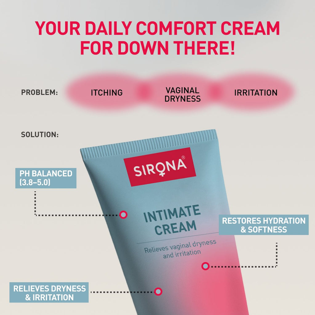 Natural Intimate Cream For Menopause, Relieves Vaginal Dryness, Irritation & Itching