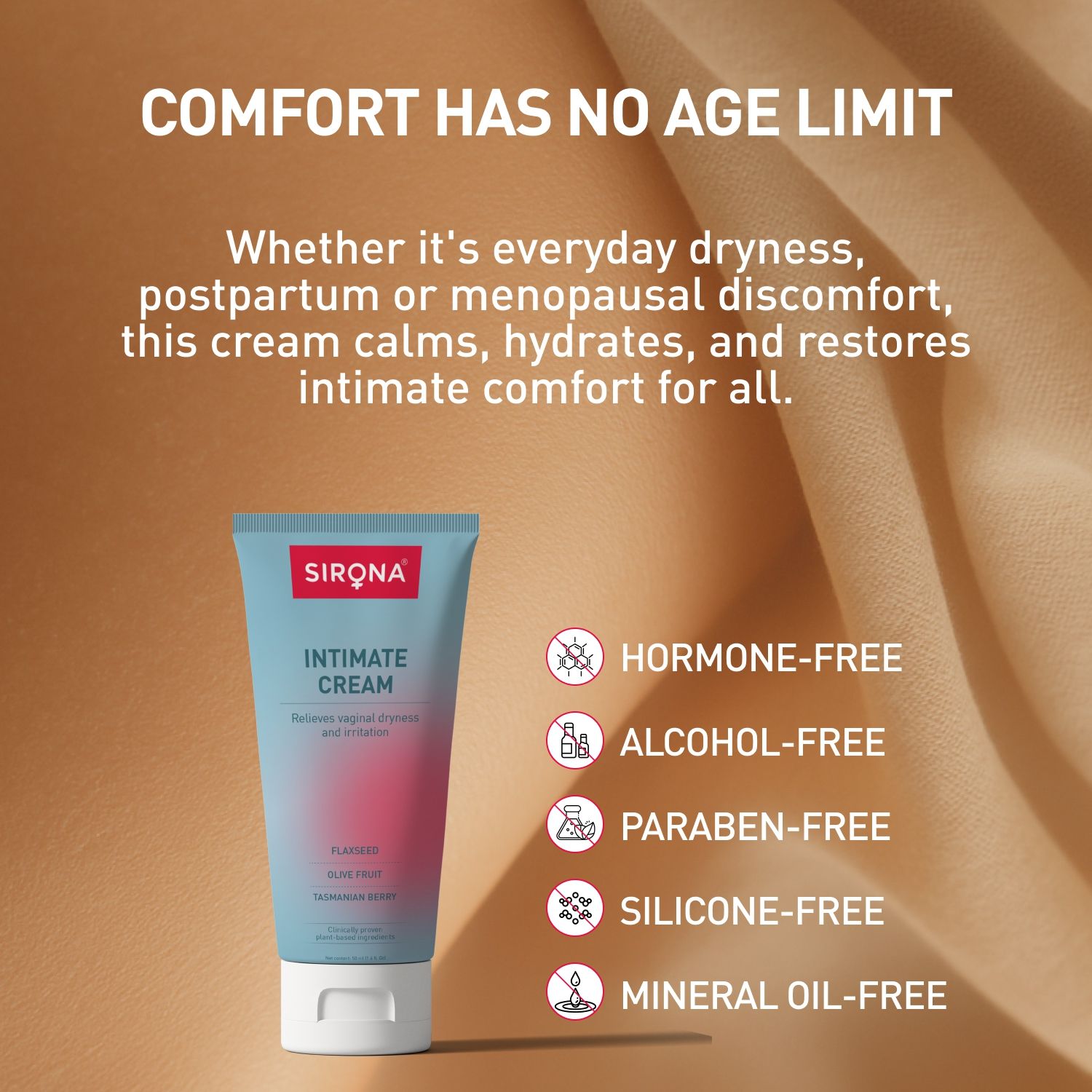 Natural Intimate Cream For Menopause, Relieves Vaginal Dryness, Irritation & Itching