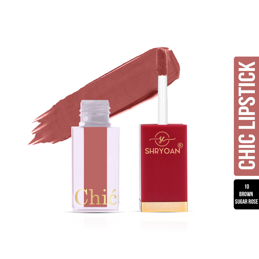 Chic Velvet Matte Liquid Lipstick - Brown Sugar Rose-10