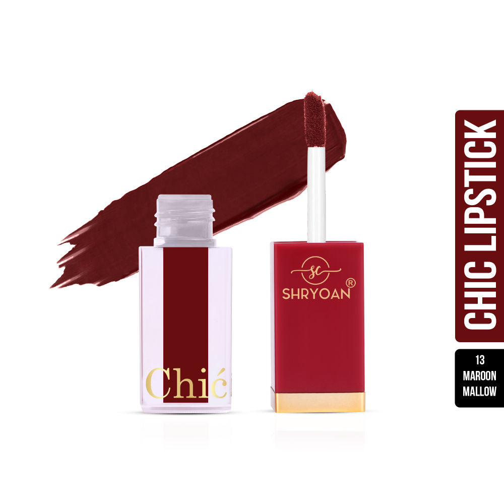 Chic Velvet Matte Liquid Lipstick - Mehroon Mallow-13
