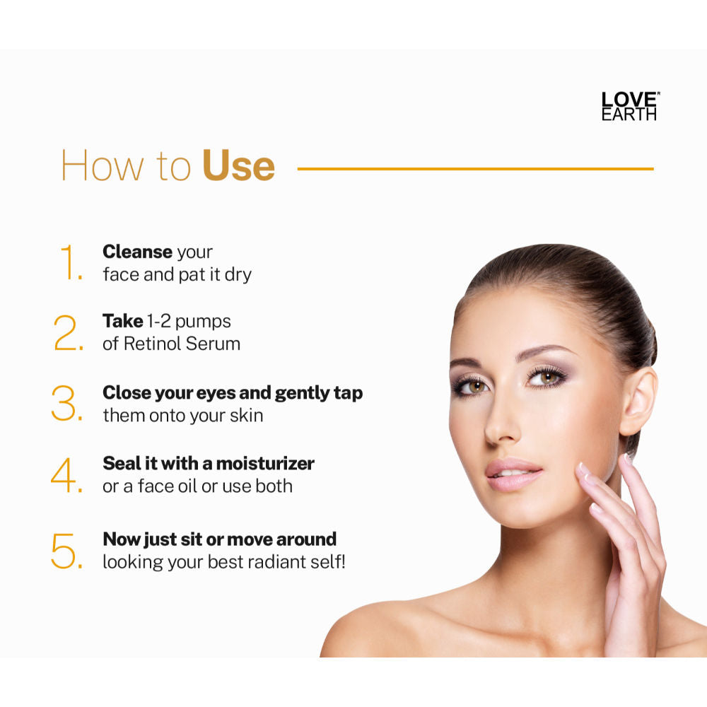 Retinol2.5% Serum for Reducing Wrinkles & Fine Lines with Vitamin E & Hyaluronic Acid