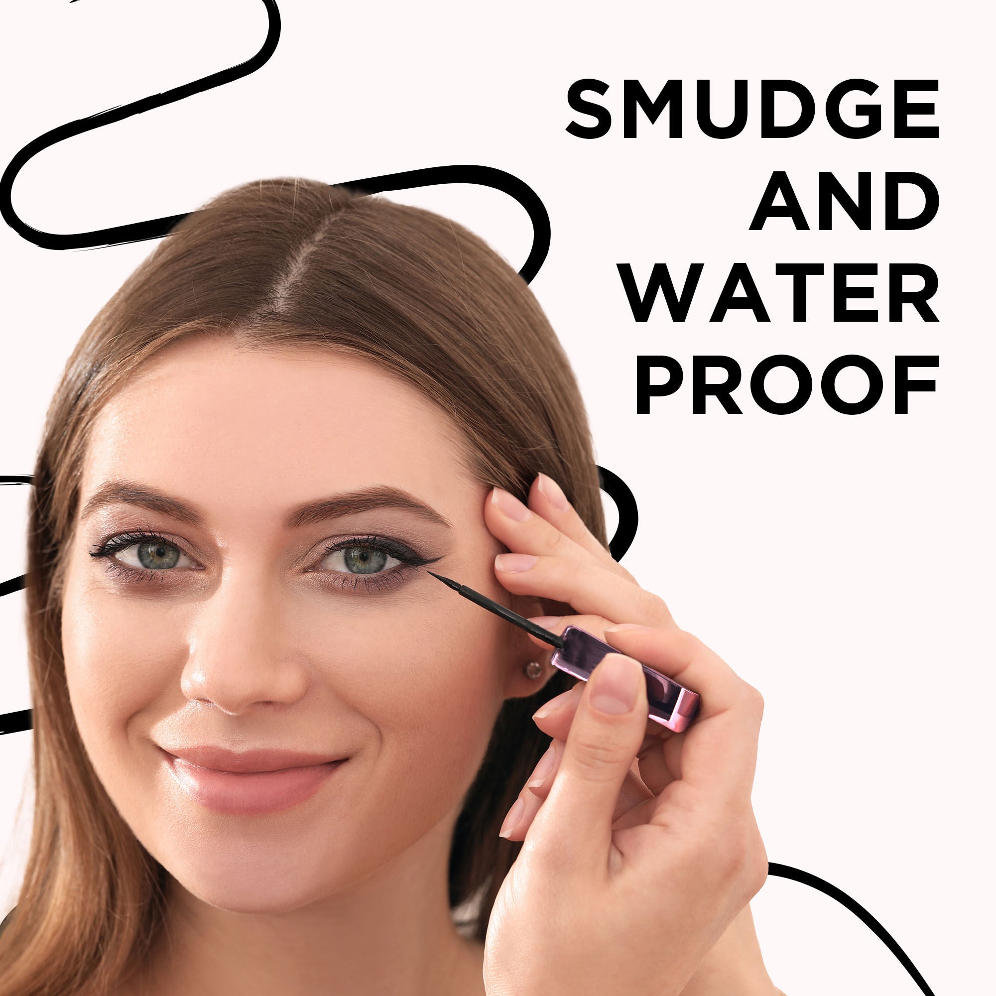 Waterproof Liquid Eyeliner, Smudgeproof 24 Hr Infused With Glycerin Jojoba Oil, & Vitamin C
