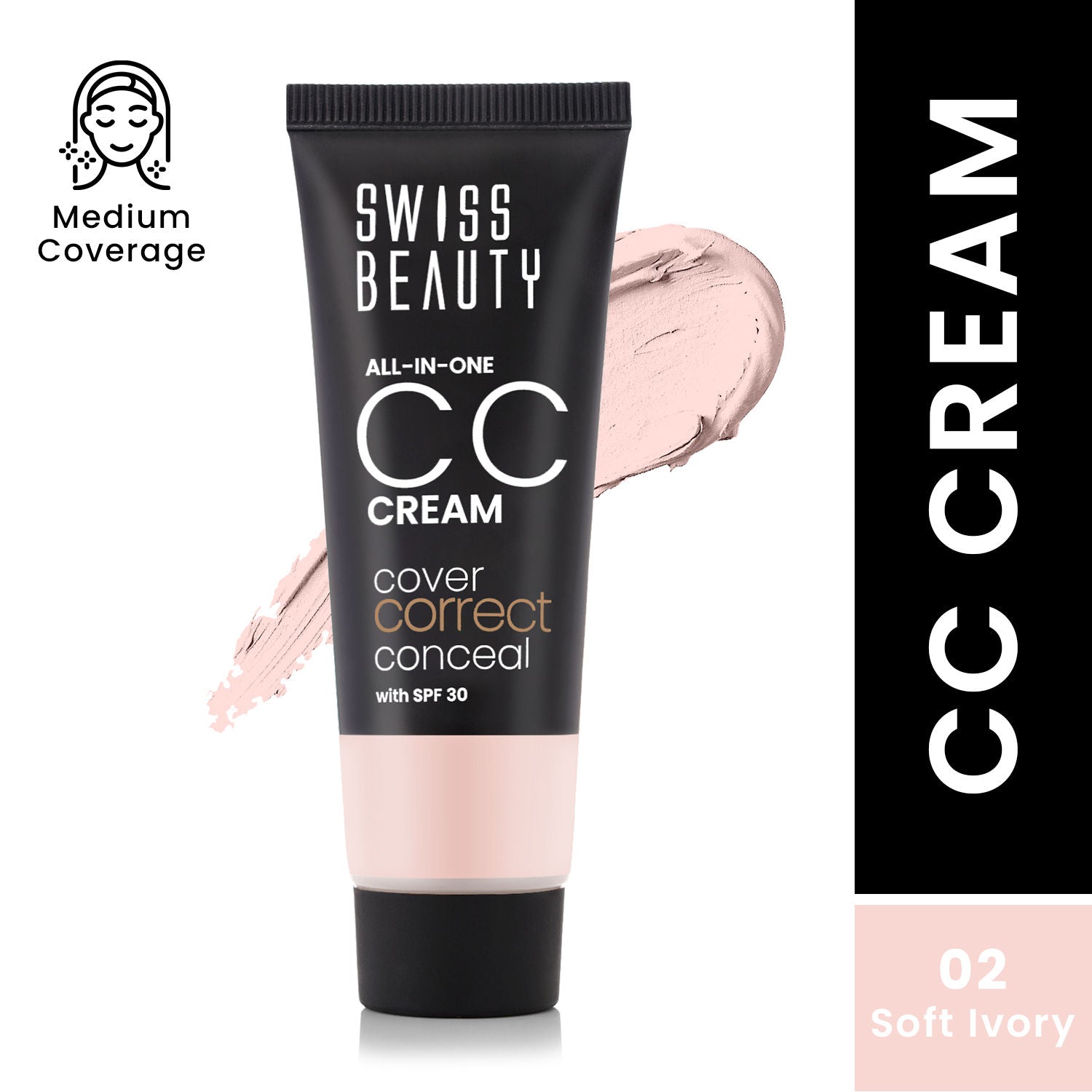 All-In-One CC Cream Cover Correct & Conceal - 02 Soft Ivory