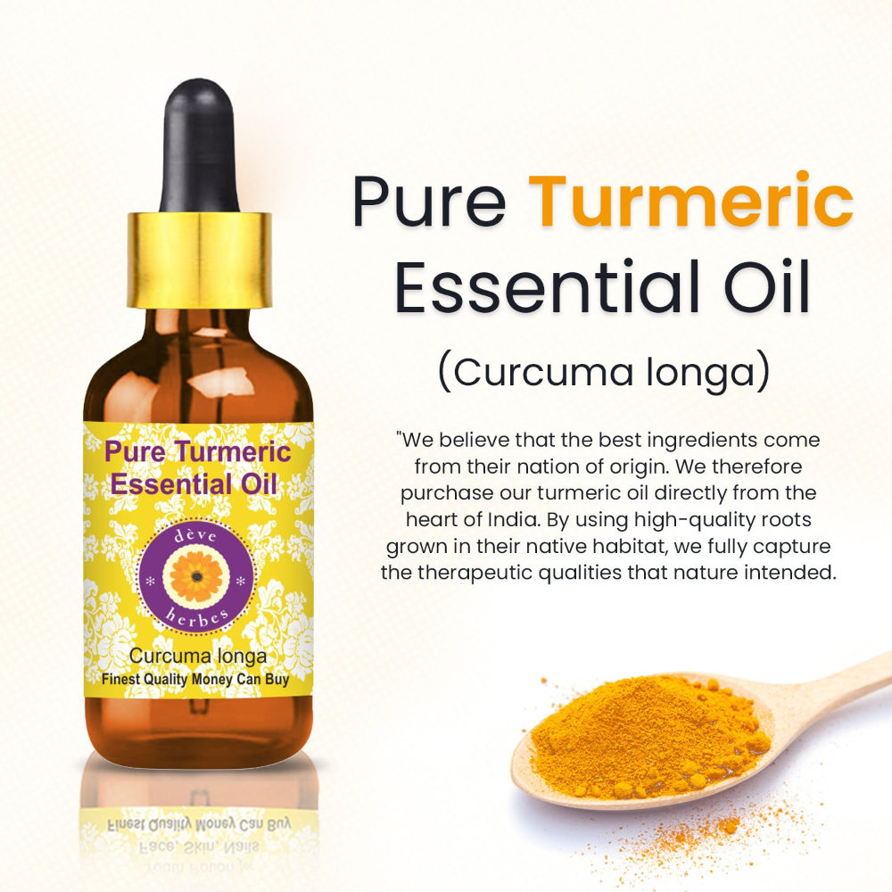 Pure Turmeric Essential Oil - Curcuma Longa Steam Distilled