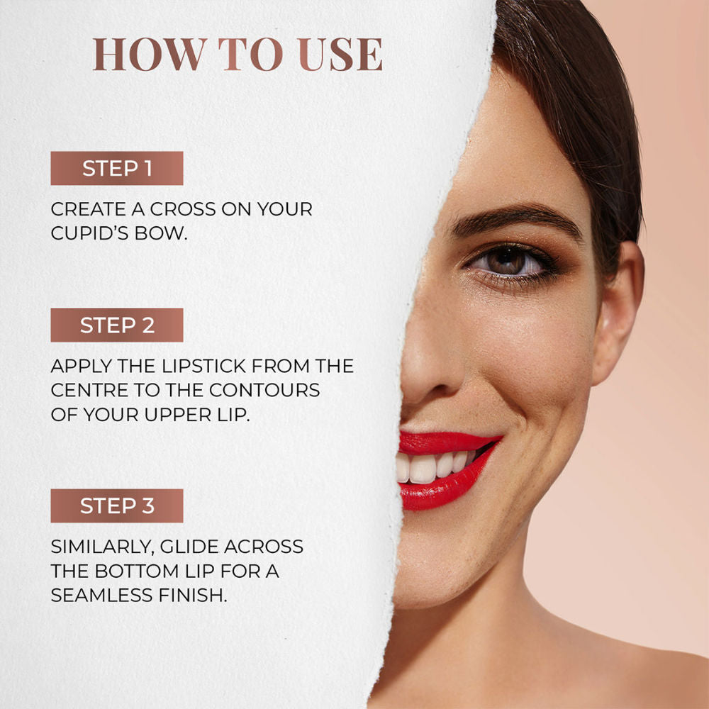Ayurvedic Creamy Matte Lipstick Half Size