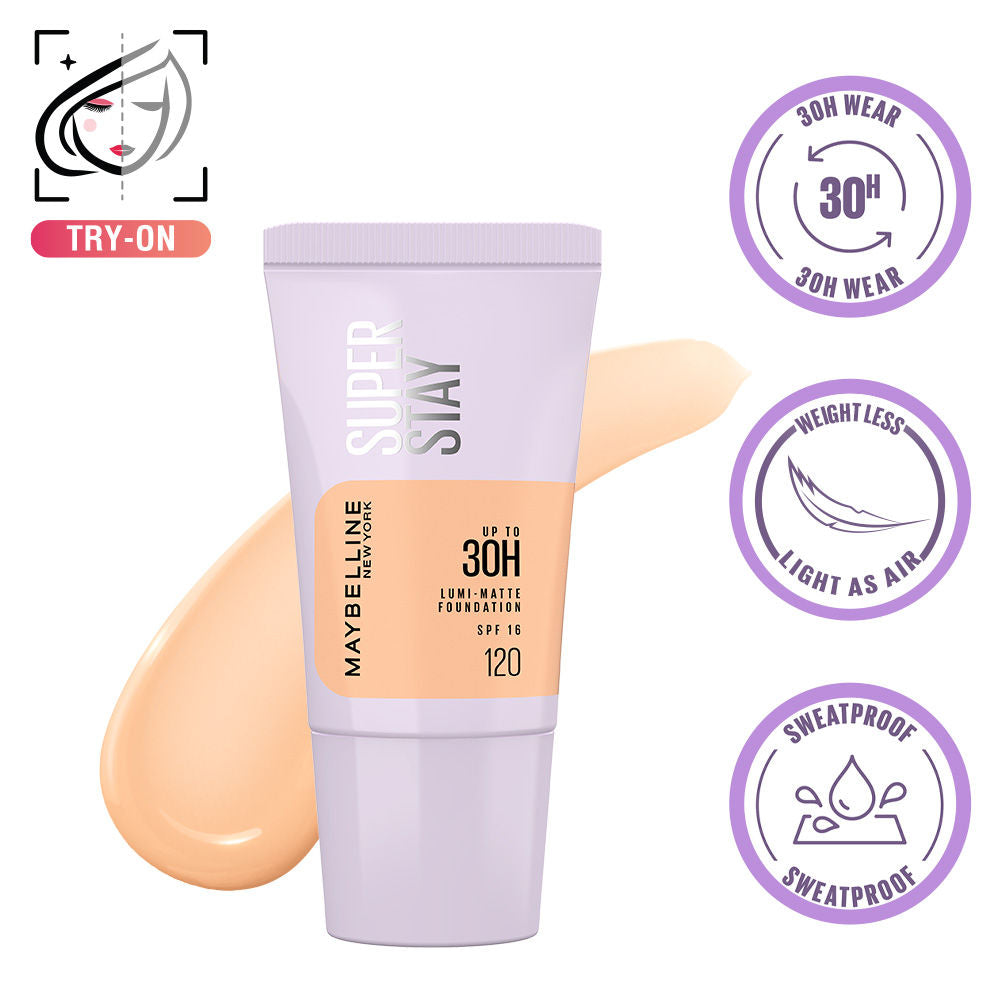 Super Stay Lumi-Matte Foundation-30Hr Wear-Lightweight-Normal-Dry Skin - 120