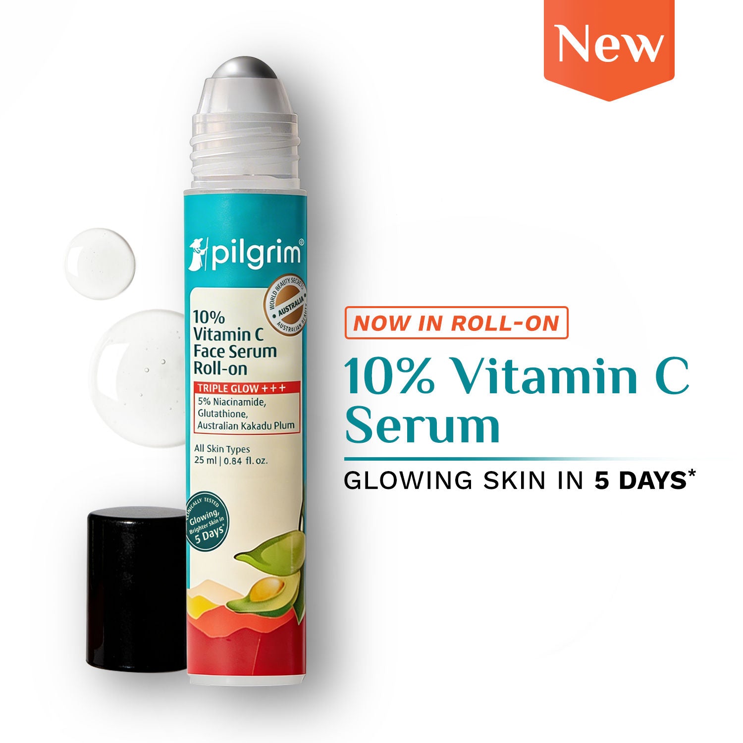 10%Vitamin C Serum Roll-On Triple Glow+++ 5%