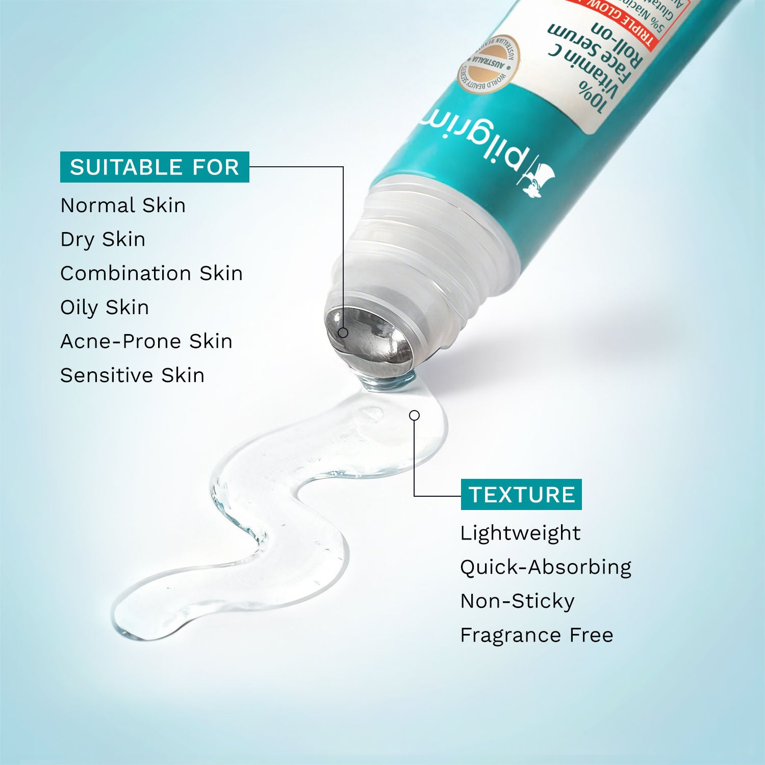 10%Vitamin C Serum Roll-On Triple Glow+++ 5%