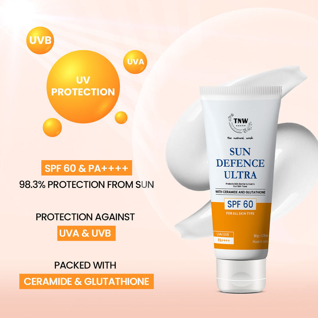 Sun Defence Sunscreen SPF 60 UVA UVB PA++++ Sunblock Suncream