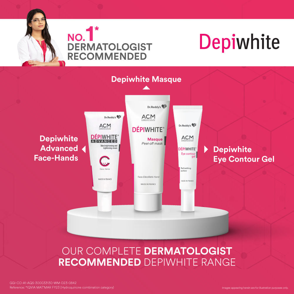 Dr. Reddy's Depiwhite Peel Off Masque, Glow Boost-Visible Brightness, Kojic Acid Vitamin C
