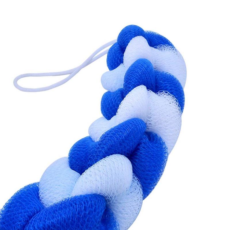 Shower Sponge 9 Knots Rope - Blue & White