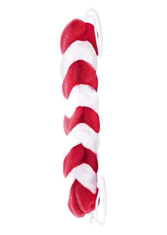 Shower Sponge 9 Knots Rope - Red & White