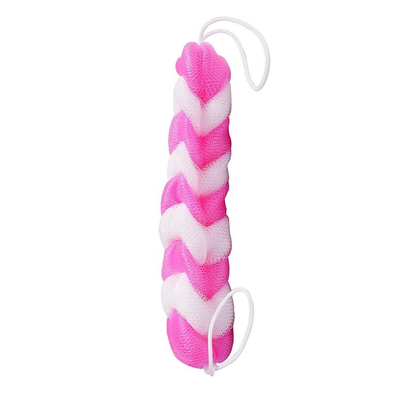Shower Sponge 9 Knots Rope - Pink & White